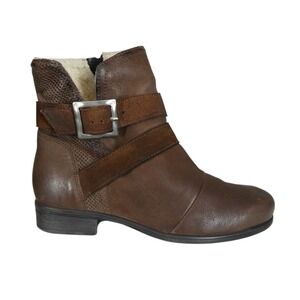Miz Mooz Sabel Boots Women's 9-9.5W EU 40W Brown Espresso Ankle